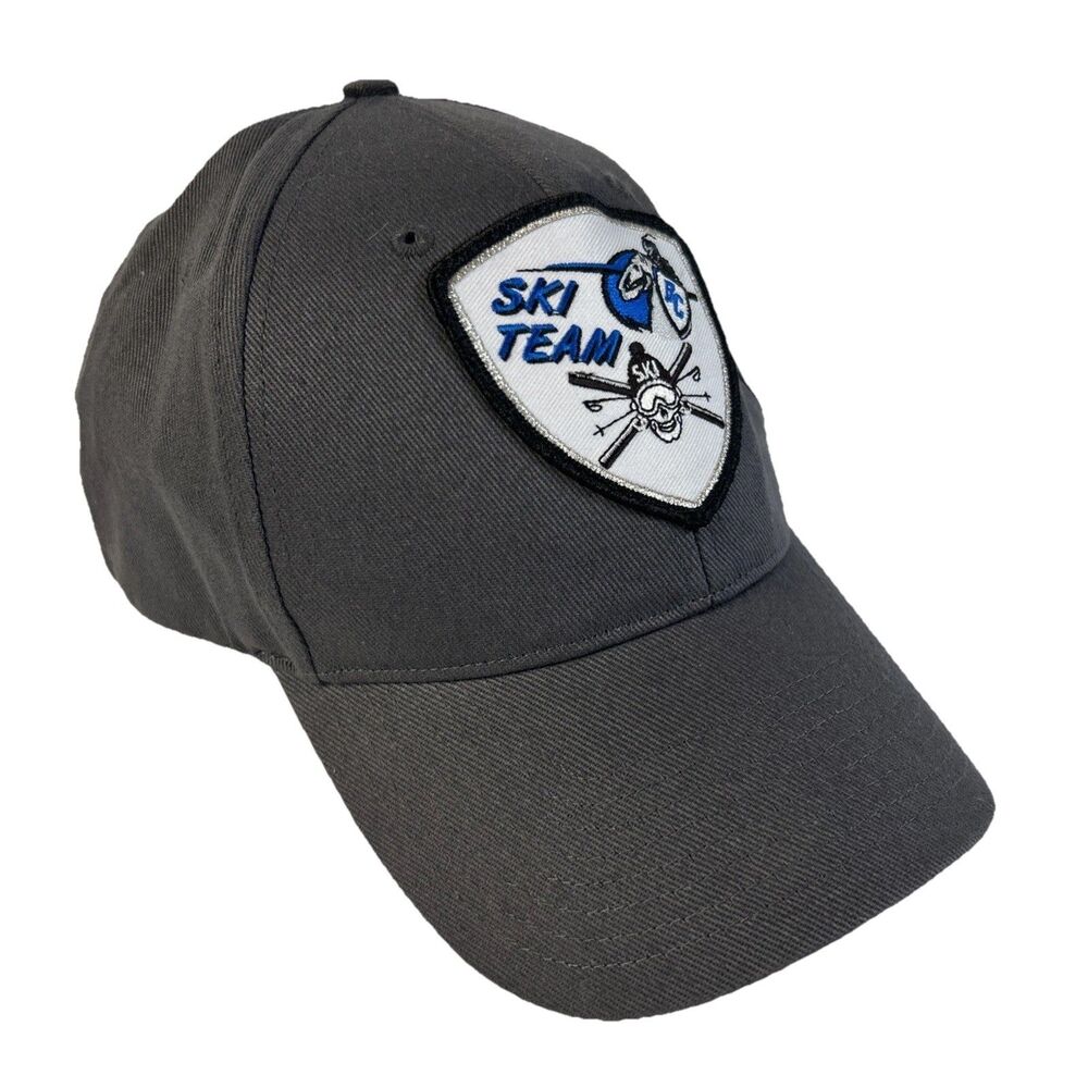 BC Ski Team Mens Gray Hat Adjustable Ball Cap Baseball Skiing Winter Sport